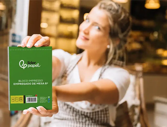 Liderpapel Talonario Camarero Octavo 2 Copias Duplicado 60g Portugues