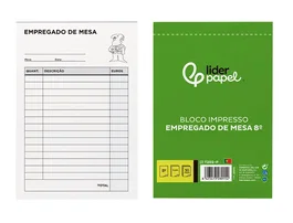 Liderpapel Talonario Camarero Octavo 2 Copias Duplicado 60g Portugues
