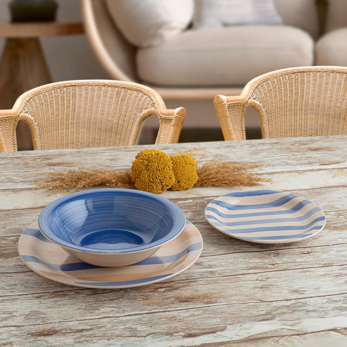 Quid Plato Hondo Cerámico Creta Azul 21,5 cm