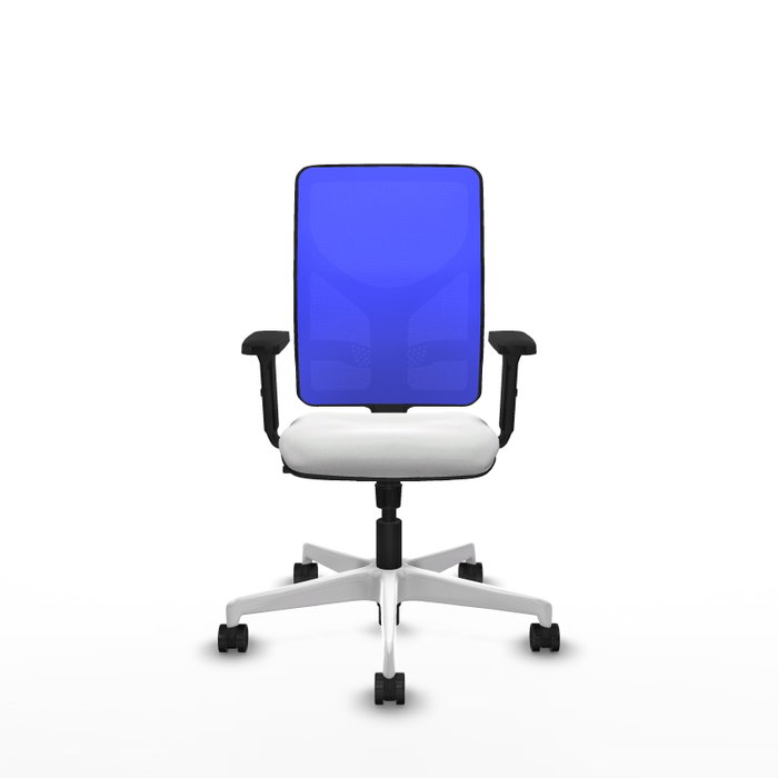 PIQUERAS Y CRESPO Silla de oficina Motilla con mecanismo Sincro, Blanco y Azul PIQUERAS Y CRESPO Silla de oficina Motilla con mecanismo Sincro, Blanco y Azul