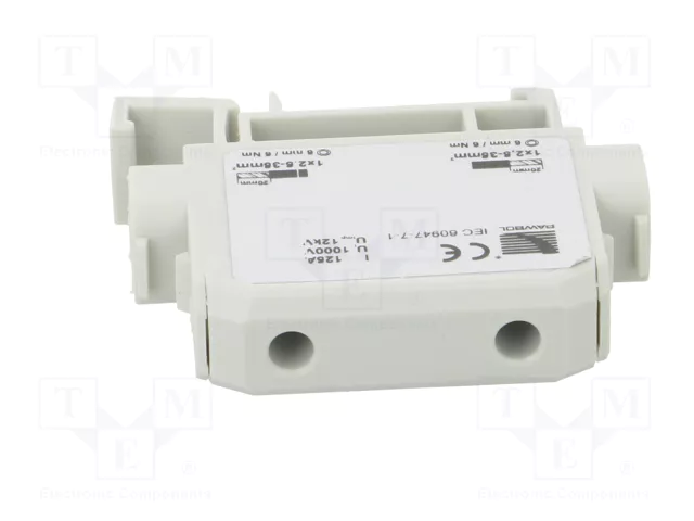 PAWBOL Bloque de distribución 125A 1kV para raíl DIN