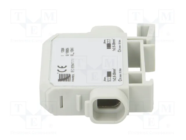 PAWBOL Bloque de distribución 125A 1kV para raíl DIN
