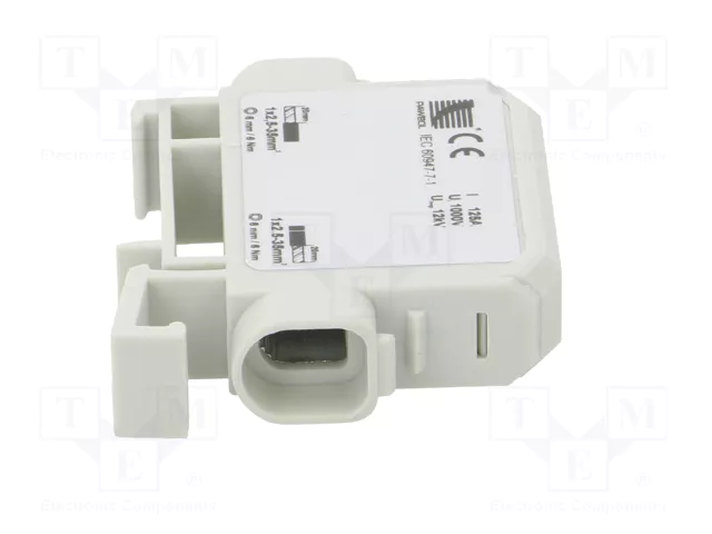 PAWBOL Bloque de distribución 125A 1kV para raíl DIN