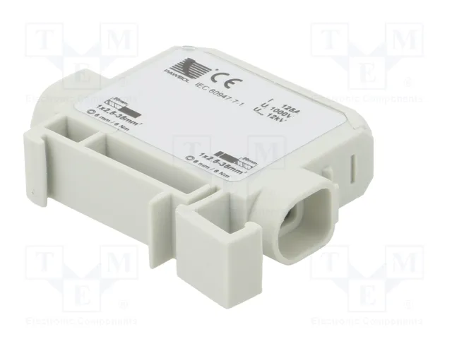 PAWBOL Bloque de distribución 125A 1kV para raíl DIN