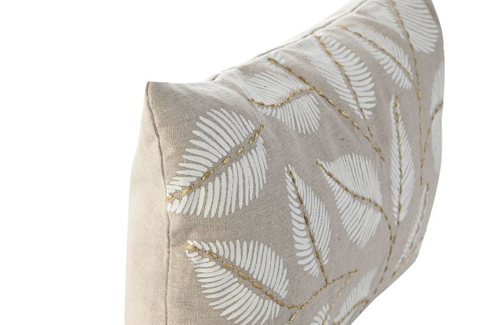 DKD Home Decor Cojin Cushions ch1c25 Urban Beige Blanco 30 x 50 cm Algodon Poliester (2 Unidades)