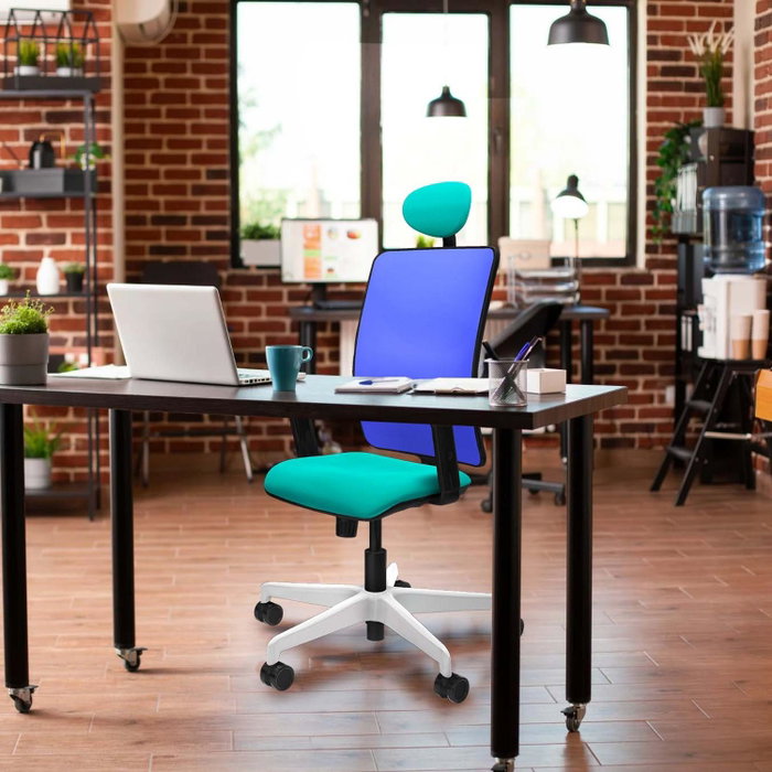 PIQUERAS Y CRESPO Silla de oficina Motilla con mecanismo Sincro, Pistacho y Blanco PIQUERAS Y CRESPO Silla de oficina Motilla con mecanismo Sincro, Pistacho y Blanco