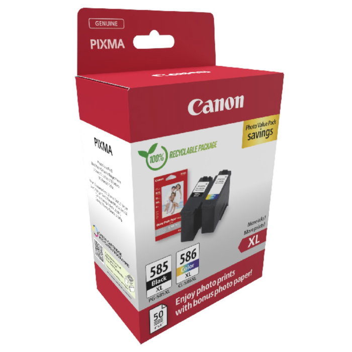 Canon PG-585XL/CL-586XL Photo Value Pack XL Multipack con Papel Fotográfico