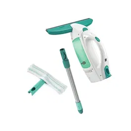 Leifheit 51003 Kit Aspirador de Ventanas Dry & Clean con Mango y Limpiador, Limpiador Multiusos sin Rayas