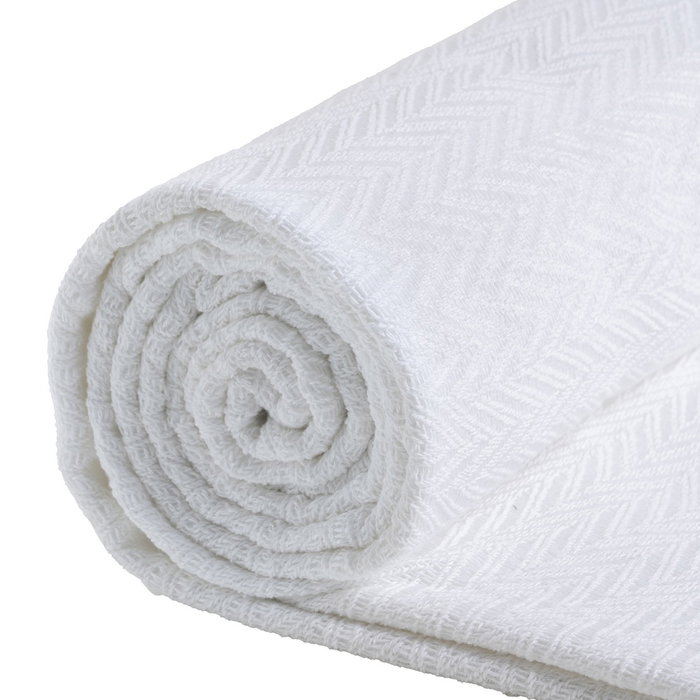 Plaid Espiga Blanco Algodón Decoración 280 X 260 cm