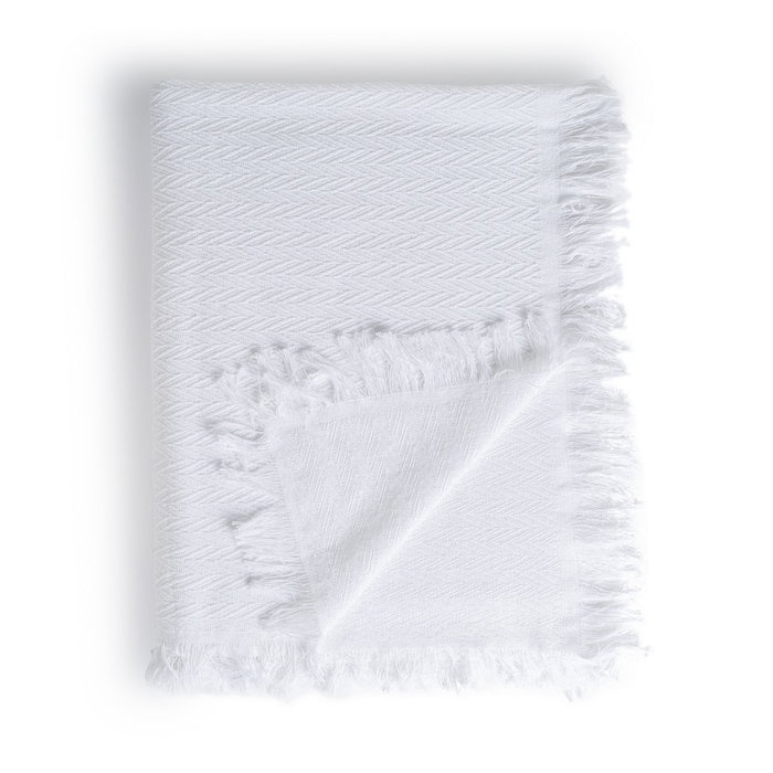 Plaid Espiga Blanco Algodón Decoración 280 X 260 cm