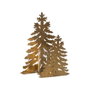 Portavelas Árbol Oro Metal Decoración 20 X 9,50 X 32 cm