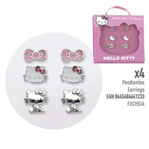 Cerdá Bisuteria Display Hello Kitty Diseños 1-6 - Set de Exhibición de Joyería, Color Rosa