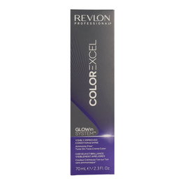 Revlon Color Excel Glowin 6.42 Rubio Oscuro Marrón Irisado Baño Profesional 70ml