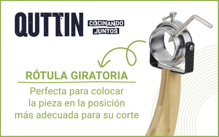 Quttin Jamonero de Bambú con Rótula Giratoria (Pack de 3) unidades Quttin Jamonero de Bambú con Rótula Giratoria (Pack de 3) unidades