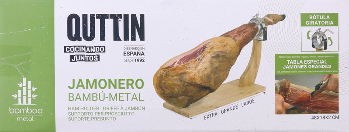 Quttin Jamonero de Bambú con Rótula Giratoria (Pack de 3) unidades
