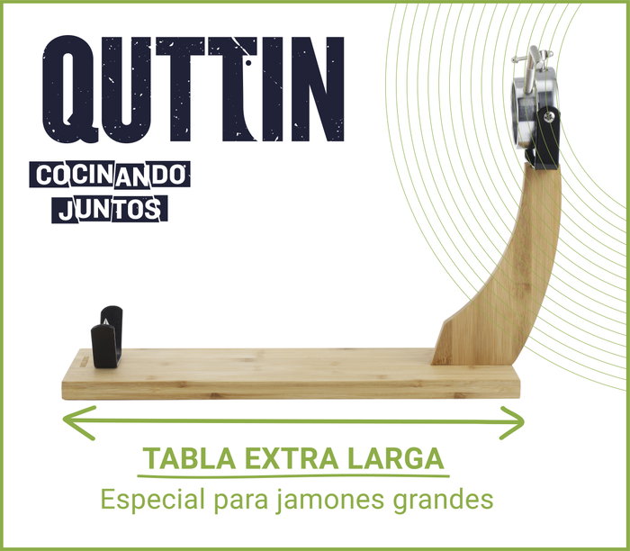 Quttin Jamonero de Bambú con Rótula Giratoria (Pack de 3) unidades Quttin Jamonero de Bambú con Rótula Giratoria (Pack de 3) unidades
