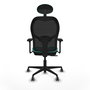 PIQUERAS Y CRESPO Silla de oficina Jorquera Sincro/Traslack Turquesa y Negro