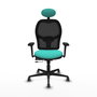 PIQUERAS Y CRESPO Silla de oficina Jorquera Sincro/Traslack Turquesa y Negro