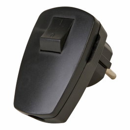 Kopp Clavija 2p+t angular negra con interruptor