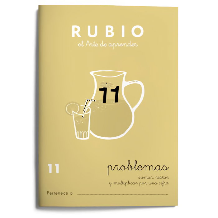 RUBIO Cuaderno A5 Operaciones y Problemas Nº 11 - Sumas, Restas y Multiplicaciones por una cifra