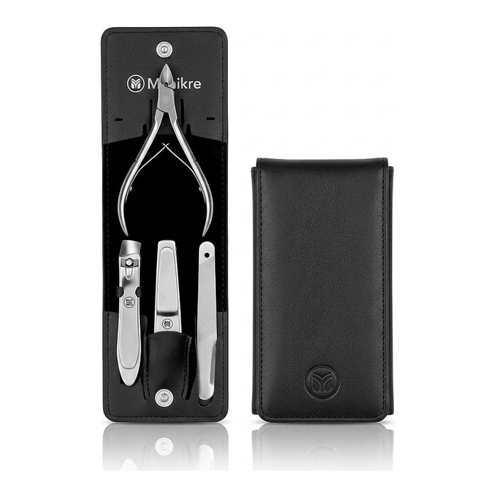 Zwilling Set de Manicura y Pedicura de 4 Piezas con Cortauñas y Cuero