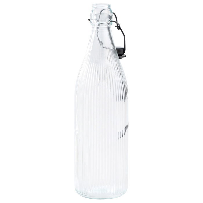 Day Botella de Vidrio Rayas 1 Litro con Tapón Mecánico Day Botella de Vidrio Rayas 1 Litro con Tapón Mecánico