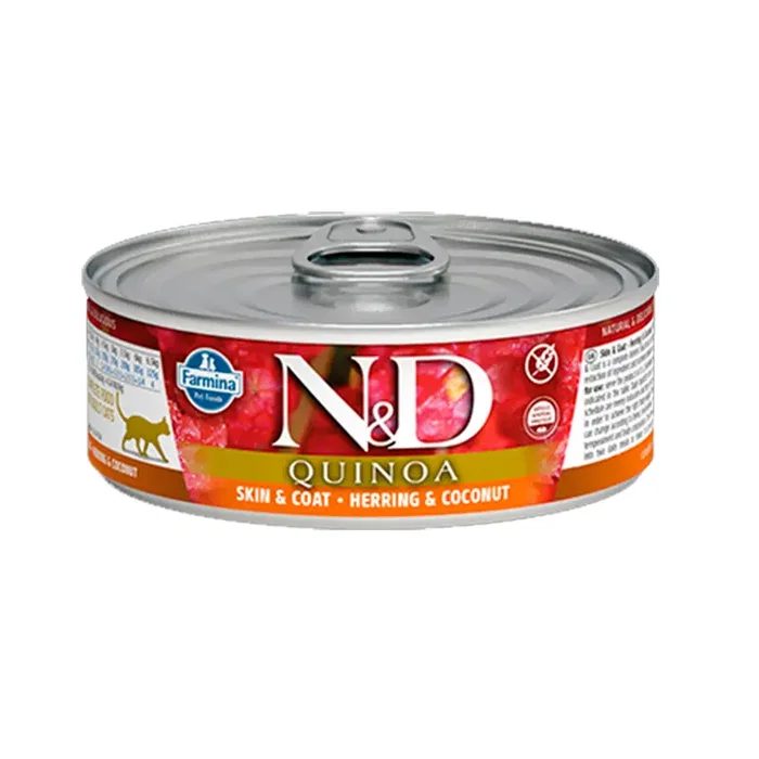 Farmina N&D Cat Quinoa Skin Coat Arenque Caja 24x80 gr Alimento para Gatos Farmina N&D Cat Quinoa Skin Coat Arenque Caja 24x80 gr Alimento para Gatos