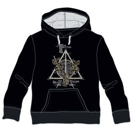 Warner Bros. Discovery Sudadera con Capucha Deathly Hallows Harry Potter Talla 10 100% Algodón