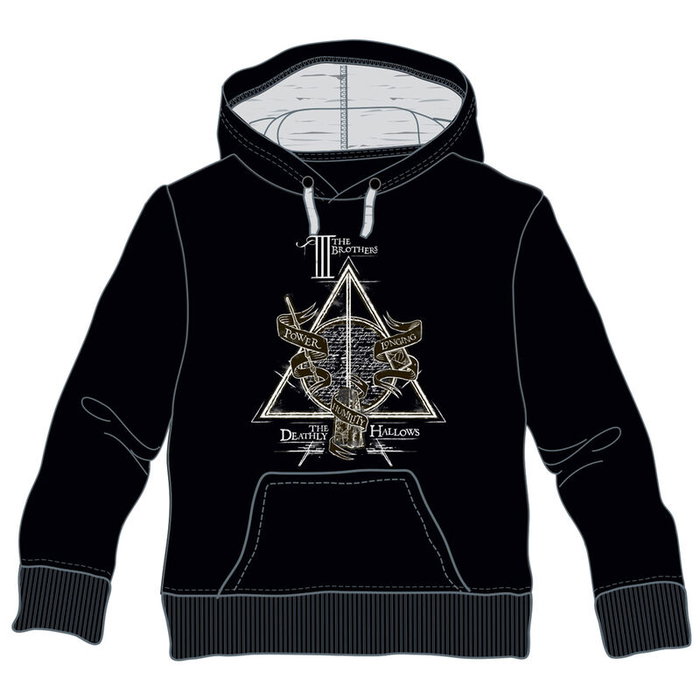 Warner Bros. Discovery Sudadera con Capucha Deathly Hallows Harry Potter Talla 10 100% Algodón Warner Bros. Discovery Sudadera con Capucha Deathly Hallows Harry Potter Talla 10 100% Algodón