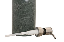 DKD Home Decor Dosificador Moderno Verde Plateado Marmol Inox 7.5 x 18 x 7.5 cm