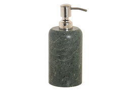 DKD Home Decor Dosificador Moderno Verde Plateado Marmol Inox 7.5 x 18 x 7.5 cm