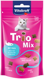 Vitakraft Snack Trio Mix Salmon 8x60gr Gato Pescado Taurina Sin Azúcar