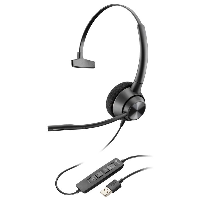 HP Poly Headset EncorePro 310 Monaural USB-A Auricular para Oficina/Centro de Llamadas HP Poly Headset EncorePro 310 Monaural USB-A Auricular para Oficina/Centro de Llamadas