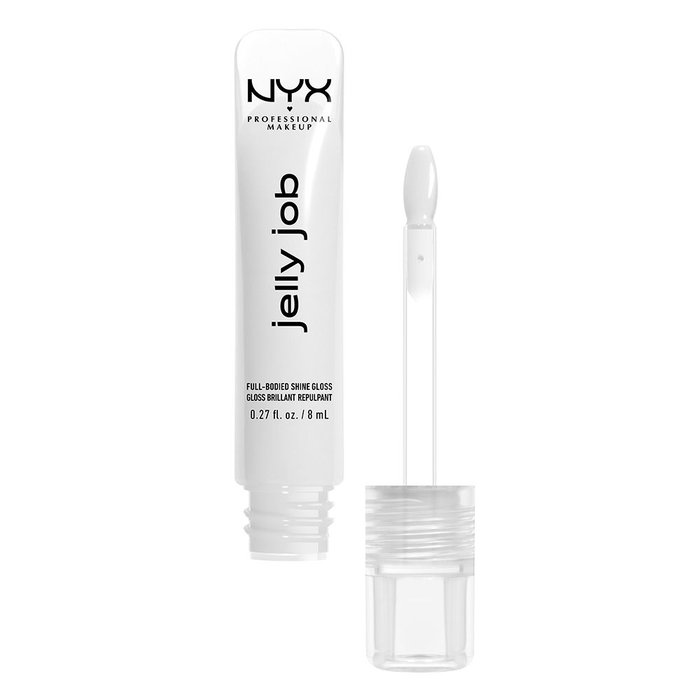 NYX Professional Makeup JELLY JOB Brillos Labiales Just Jelly, Brillo de Labios Efecto Volumen y Radiante, Aplicador Espátula, 1 Unidad