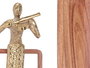 Giftdecor Figura Metal Violín Oro con Soporte Madera 13x27x13 cm (Set de 6)