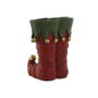 DKD Home Decor Macetero Magnesia Botas Elfo Rojo