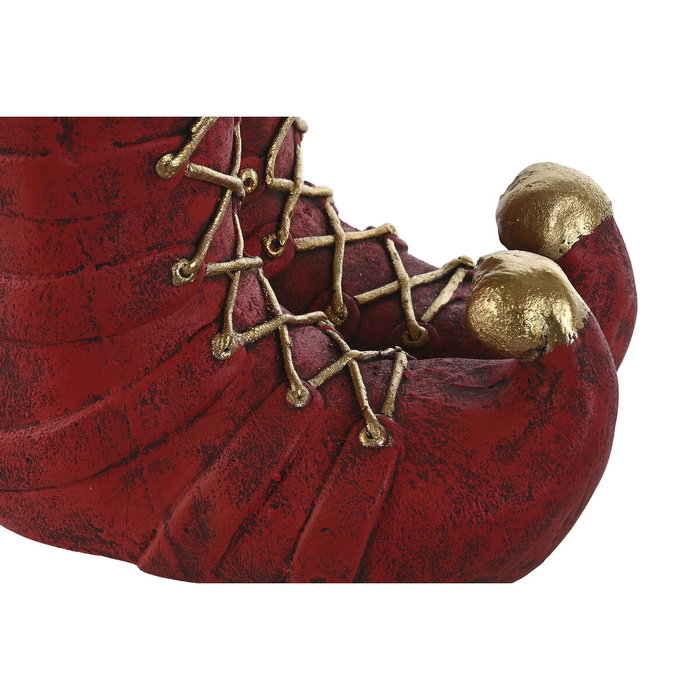 DKD Home Decor Macetero Magnesia Botas Elfo Rojo