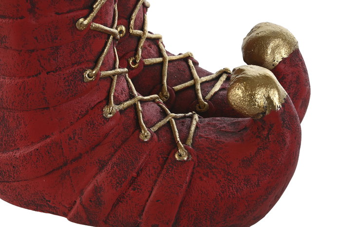 DKD Home Decor Macetero Magnesia Botas Elfo Rojo