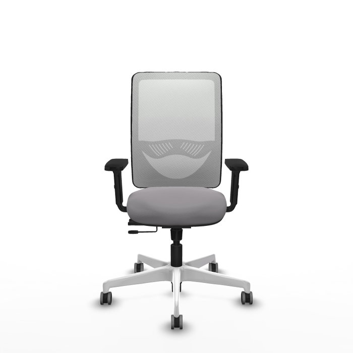 PIQUERAS Y CRESPO Silla de oficina Zulema con mecanismo Sincro/Traslack Gris y Blanco