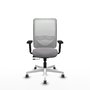 PIQUERAS Y CRESPO Silla de oficina Zulema con mecanismo Sincro/Traslack Gris y Blanco