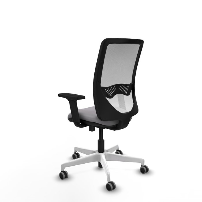 PIQUERAS Y CRESPO Silla de oficina Zulema con mecanismo Sincro/Traslack Gris y Blanco