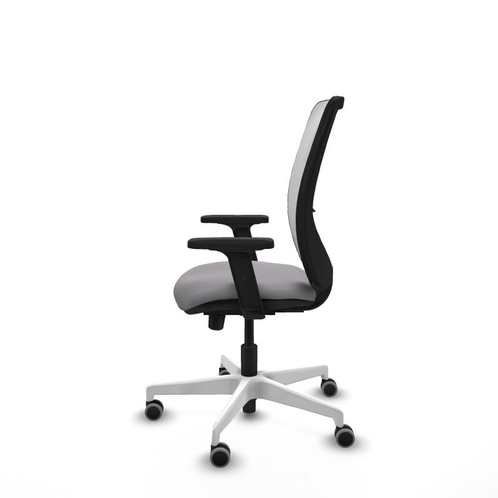 PIQUERAS Y CRESPO Silla de oficina Zulema con mecanismo Sincro/Traslack Gris y Blanco