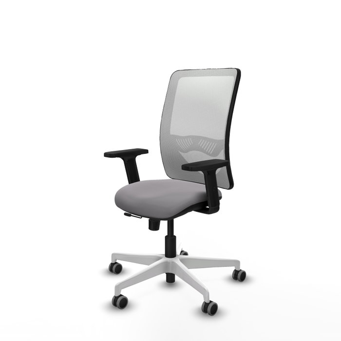 PIQUERAS Y CRESPO Silla de oficina Zulema con mecanismo Sincro/Traslack Gris y Blanco