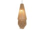 DKD Home Decor Lámpara de Techo de Algodón y Metal con Flecos, Crudo