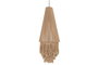 DKD Home Decor Lámpara de Techo de Algodón y Metal con Flecos, Crudo