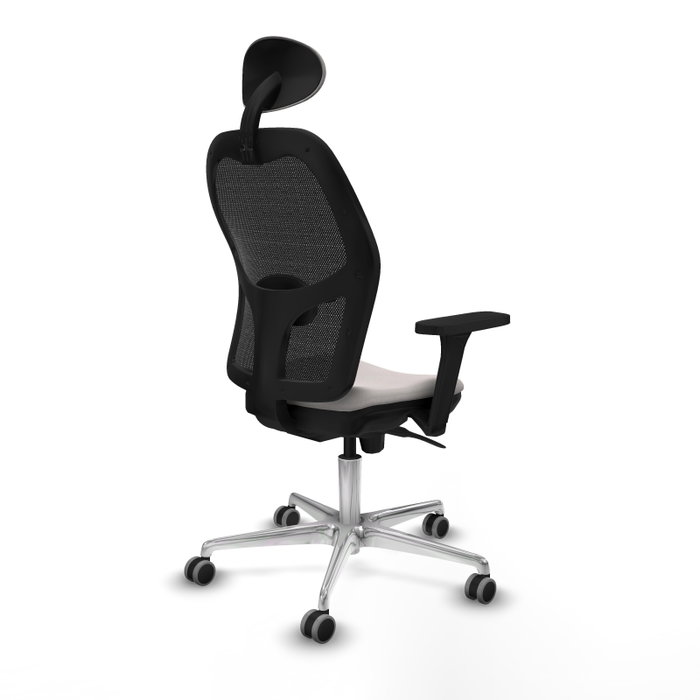 PIQUERAS Y CRESPO Silla de oficina Jorquera con mecanismo Sincro, Blanco y Negro