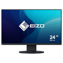 EIZO FlexScan EV2400R-BK Monitor de Oficina 23.8 Pulgadas Full HD IPS 100 Hz, 5 ms, Negro, con Altura, Giro, Pivote e Inclinación Ajustables, DisplayPort/HDMI
