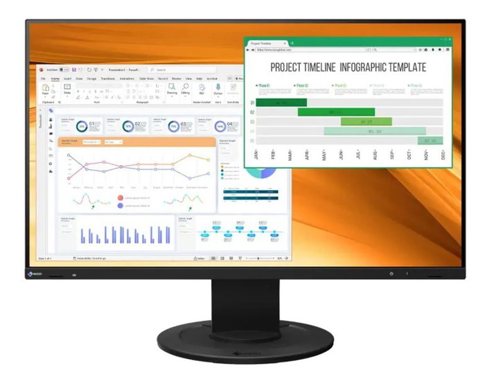Eizo FlexScan EV2400R-BK Monitor de Oficina 23.8 Pulgadas Full HD IPS Negro