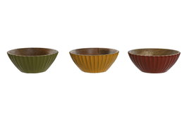 DKD Home Decor Cuencos de Mango Sai White 23 Surtidos de 3 Piezas