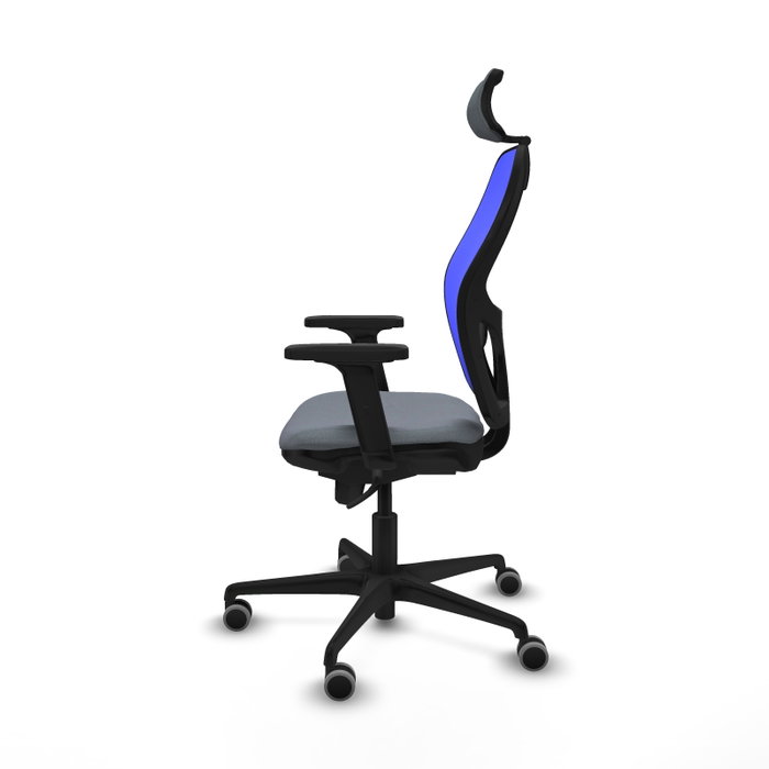 PIQUERAS Y CRESPO Silla de oficina Jorquera con mecanismo Sincro, Gris y Azul PIQUERAS Y CRESPO Silla de oficina Jorquera con mecanismo Sincro, Gris y Azul